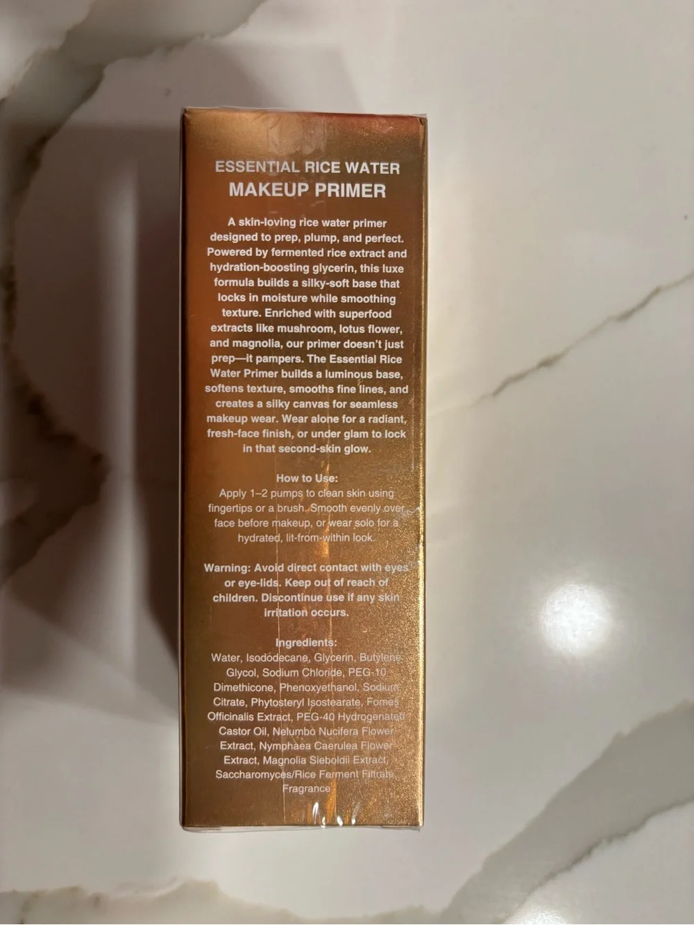 BISHA Essential Rice Water Makeup Primer and essential lip designer duo.
